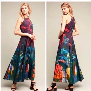 Anthropologie Candice Printed floral maxi dress sleeveless  Moulinette Soeurs.XS